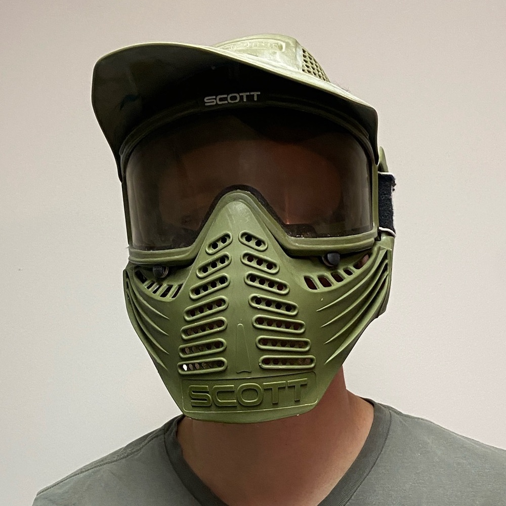 SCOTT Army Green Tactical Paintball Mask